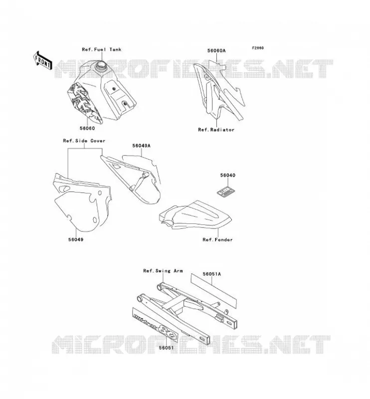 LABELS Kawasaki TOUT-TERRAIN 80 1994 KX80  KX80-R4