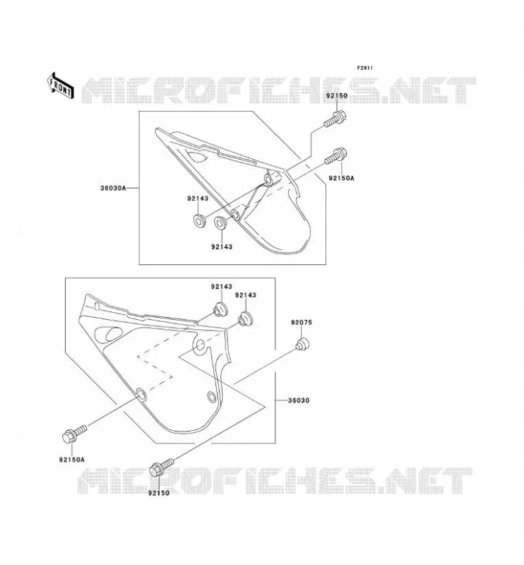 SIDE COWLING Kawasaki TOUT-TERRAIN 80 1994 KX80  KX80-R4