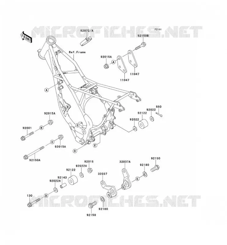 FRAME PARTS (COUVERTURE) Kawasaki TOUT-TERRAIN 80 1995 KX125  KX80-R5