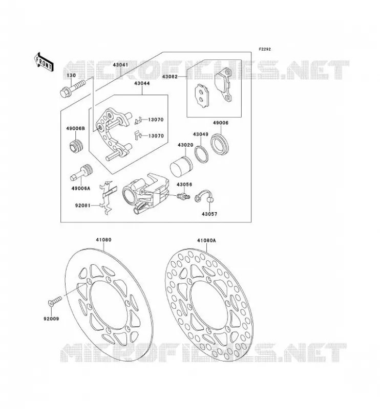 FRONT BRAKE Kawasaki TOUT-TERRAIN 80 1995 KX125  KX80-R5