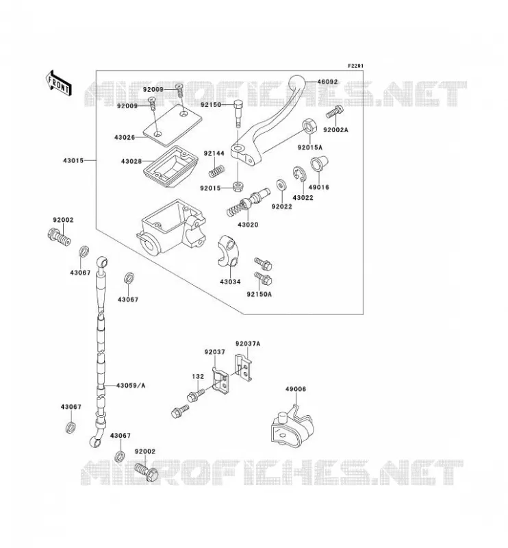 FRONT MASTER CYLINDER Kawasaki TOUT-TERRAIN 80 1995 KX125  KX80-R5