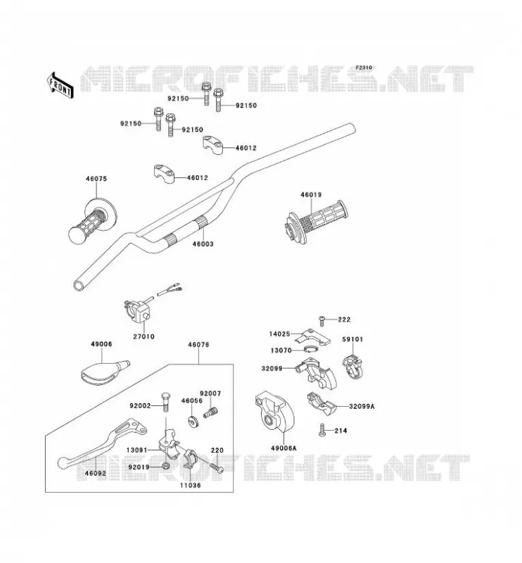 HANDLEBAR Kawasaki TOUT-TERRAIN 80 1995 KX125  KX80-R5