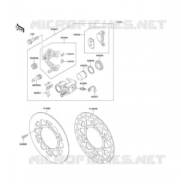 FRONT BRAKE Kawasaki TOUT-TERRAIN 80 1996 KX80  KX80-R6