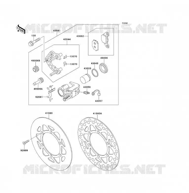 FRONT BRAKE Kawasaki TOUT-TERRAIN 80 1996 KX80  KX80-R6