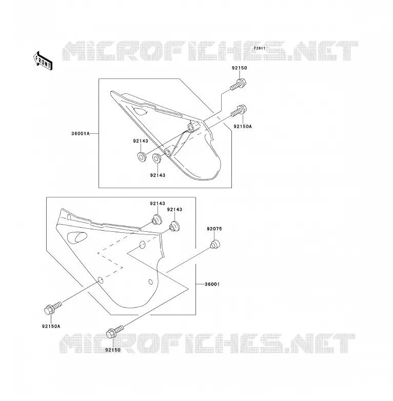 SIDE COWLING Kawasaki TOUT-TERRAIN 80 1996 KX80  KX80-R6