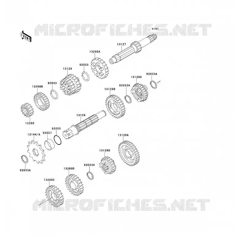 TRANSMISSION Kawasaki TOUT-TERRAIN 80 1997 KX80  KX80-R7