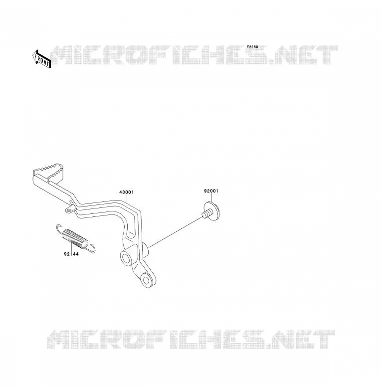 BRAKE PEDAL Kawasaki TOUT-TERRAIN 80 1997 KX80  KX80-R7