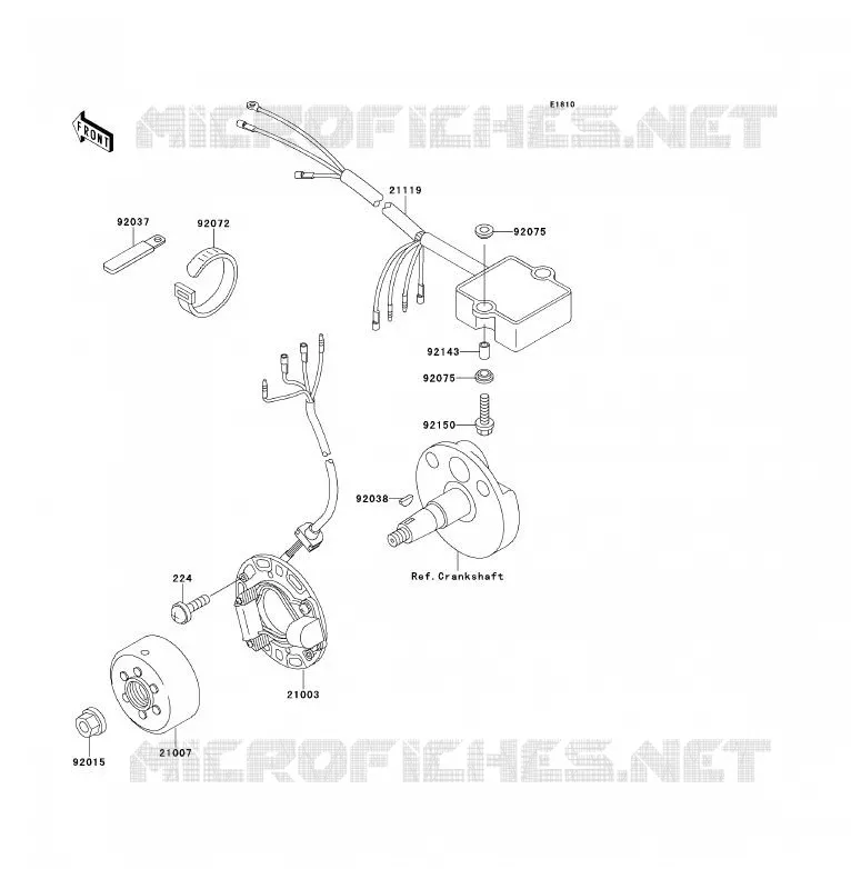 GENERATOR Kawasaki TOUT-TERRAIN 80 1997 KX80  KX80-R7