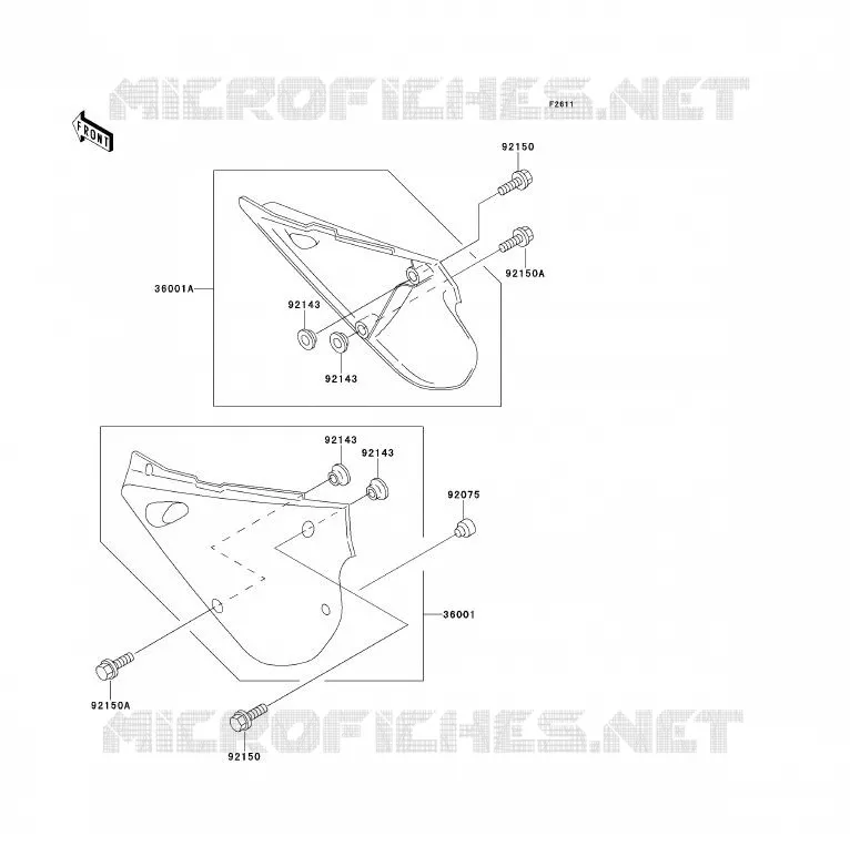 SIDE COWLING Kawasaki TOUT-TERRAIN 80 1997 KX80  KX80-R7