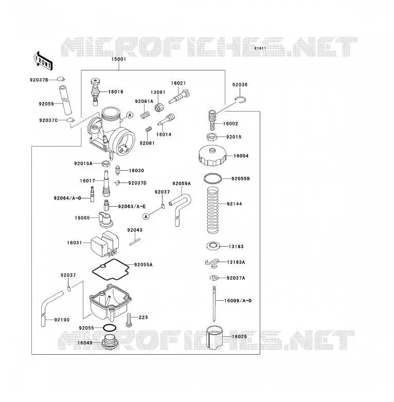 CARBURETOR Kawasaki TOUT-TERRAIN 80 1993 KX80  KX80-S3