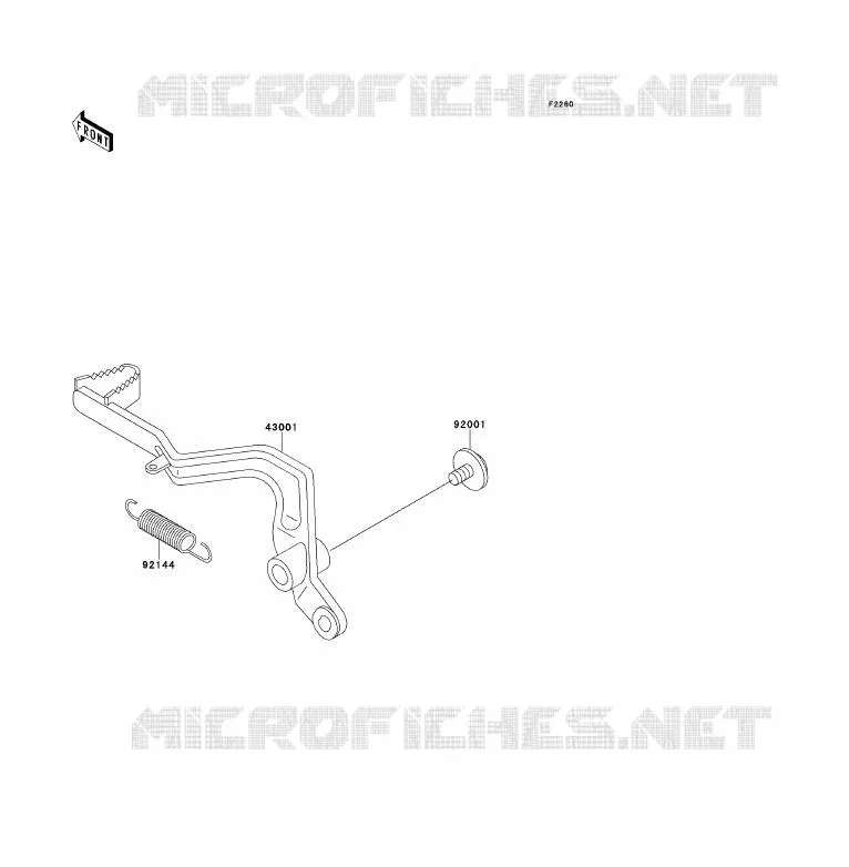 BRAKE PEDAL Kawasaki TOUT-TERRAIN 80 1994 KX80  KX80-S4