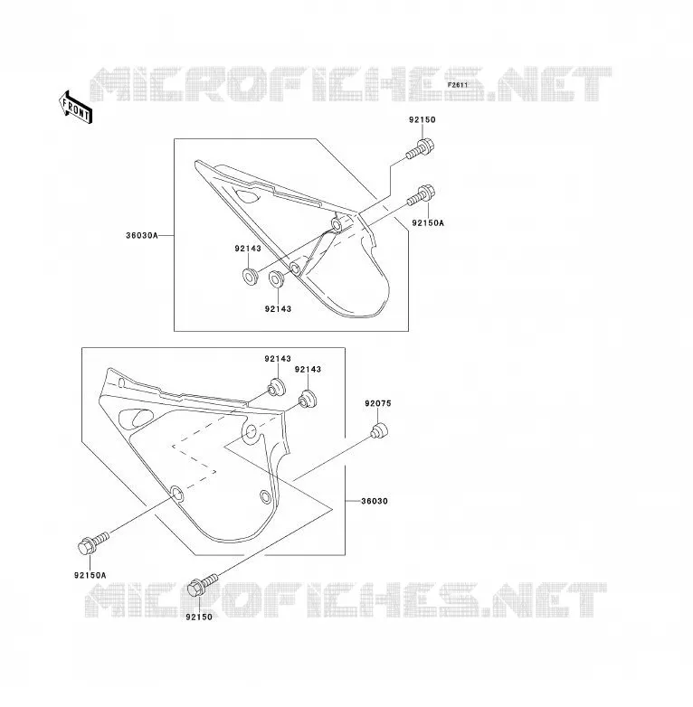 SIDE COWLING Kawasaki TOUT-TERRAIN 80 1994 KX80  KX80-S4