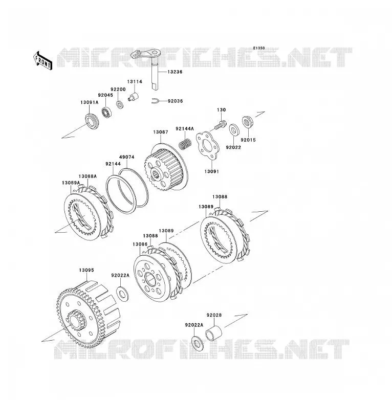 CLUTCH Kawasaki TOUT-TERRAIN 80 1995 KX80  KX80-S5