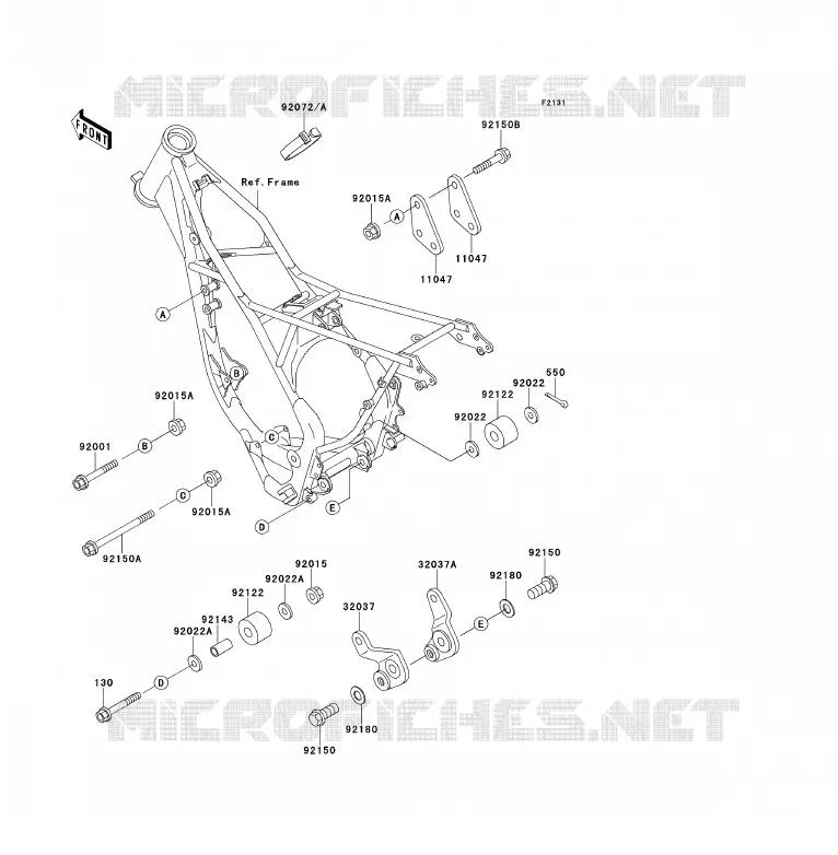 FRAME PARTS (COUVERTURE) Kawasaki TOUT-TERRAIN 80 1997 KX80  KX80-S7