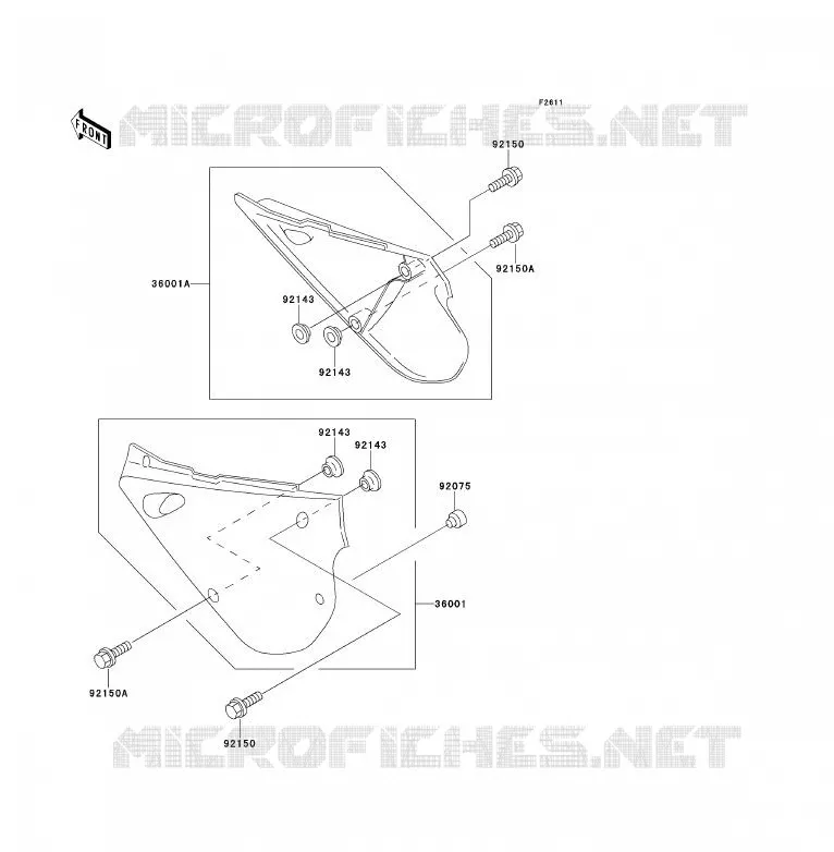 SIDE COWLING Kawasaki TOUT-TERRAIN 80 1997 KX80  KX80-S7