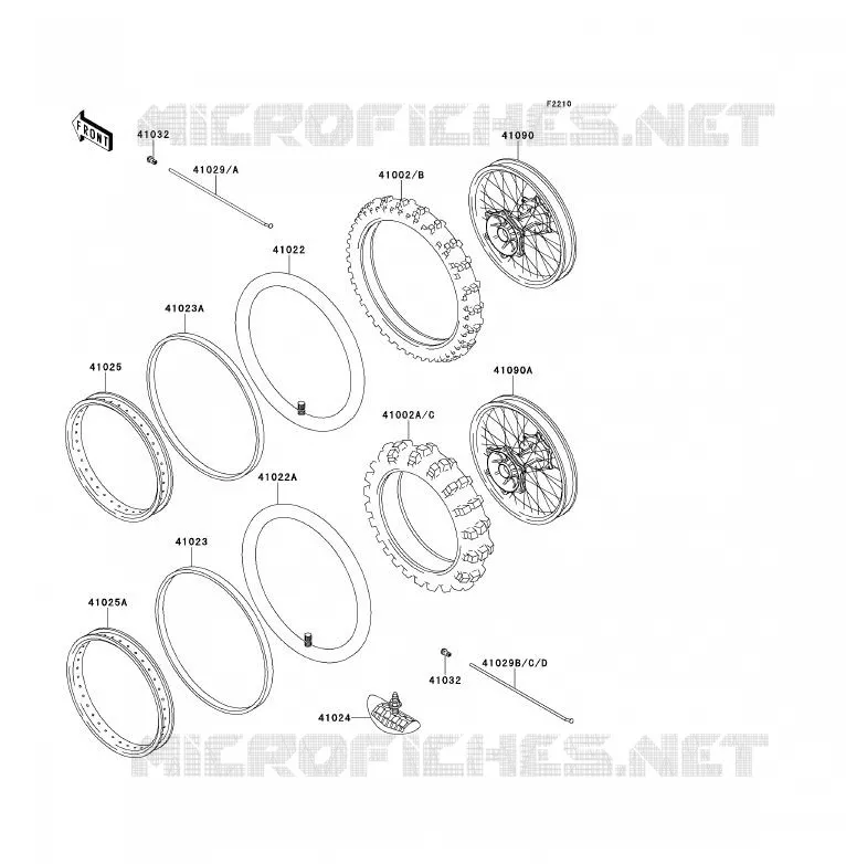 TIRES Kawasaki TOUT-TERRAIN 80 1997 KX80  KX80-S7
