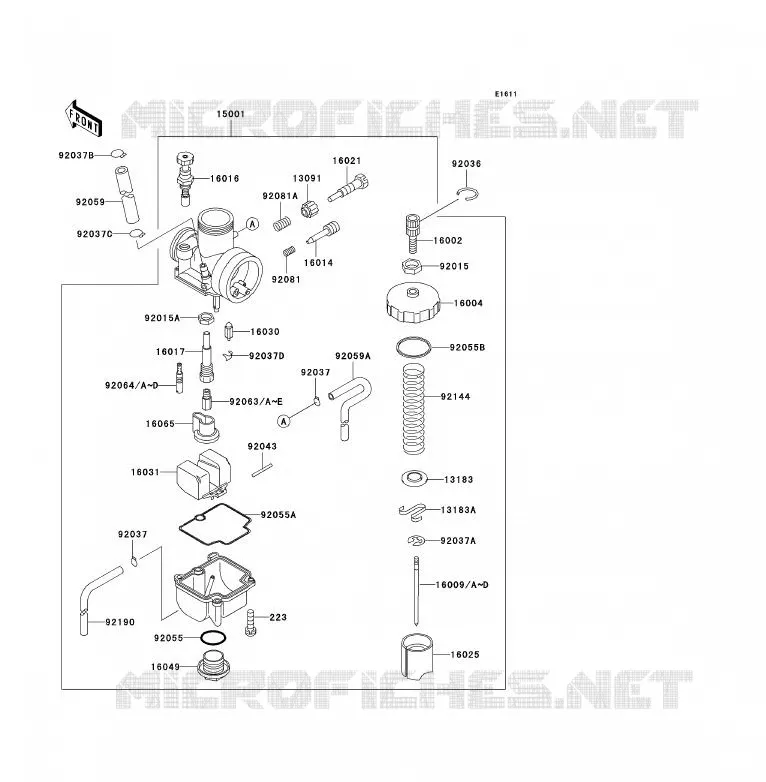 CARBURETOR Kawasaki TOUT-TERRAIN 80 1992 KX80  KX80-T2