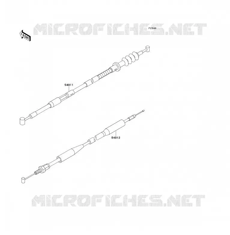CABLES Kawasaki TOUT-TERRAIN 80 1992 KX80  KX80-V2