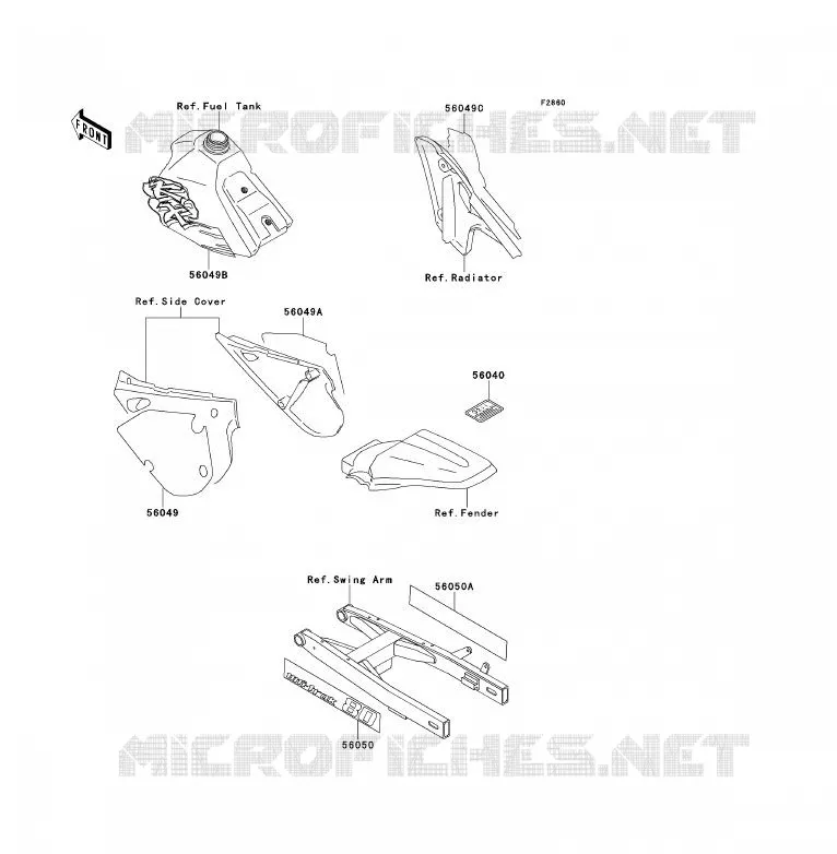 LABELS Kawasaki TOUT-TERRAIN 80 1992 KX80  KX80-V2