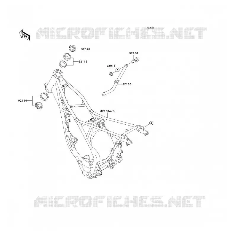 CHASSIS Kawasaki TOUT-TERRAIN 80 1993 KX80  KX80-V3