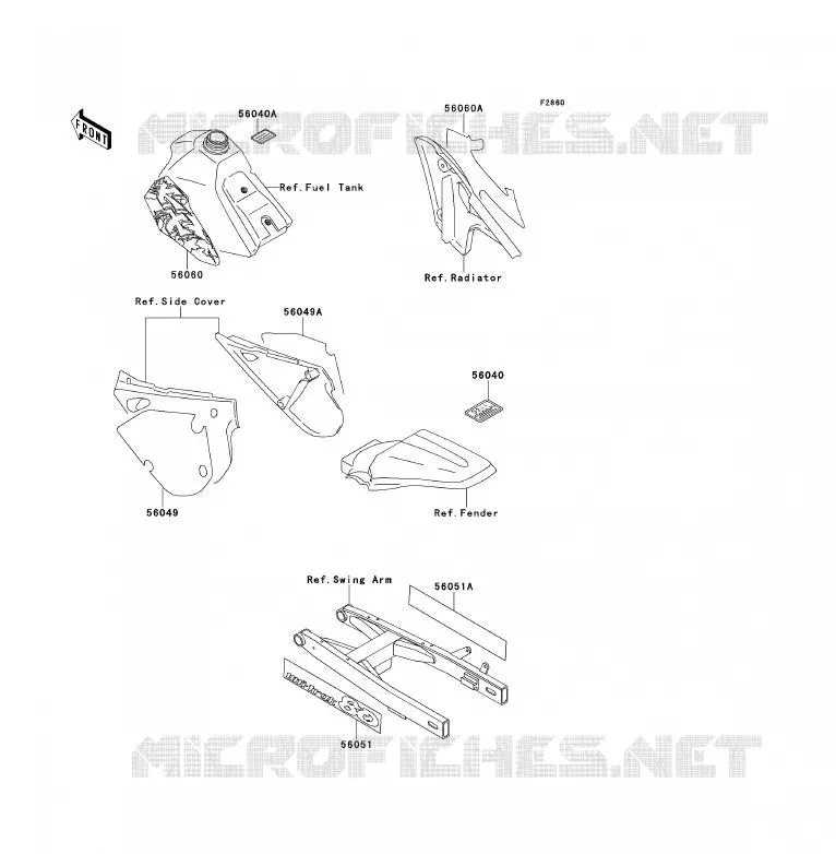 LABELS Kawasaki TOUT-TERRAIN 80 1994 KX80  KX80-V4