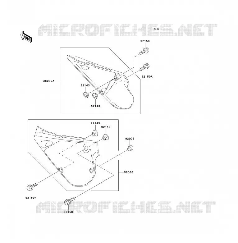 SIDE COWLING Kawasaki TOUT-TERRAIN 80 1994 KX80  KX80-V4
