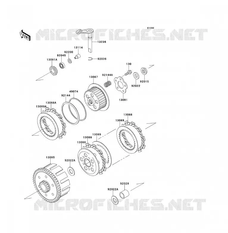 CLUTCH Kawasaki TOUT-TERRAIN 80 1996 KX80  KX80-V6