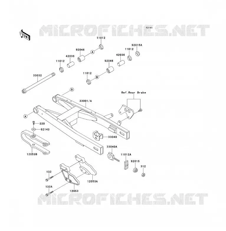 SWINGARM Kawasaki TOUT-TERRAIN 80 1997 KX80  KX80-V7