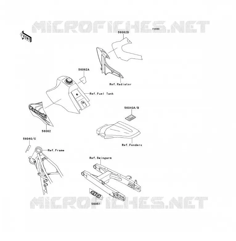 LABELS Kawasaki TOUT-TERRAIN 80 1998 KX80  KX80-W1