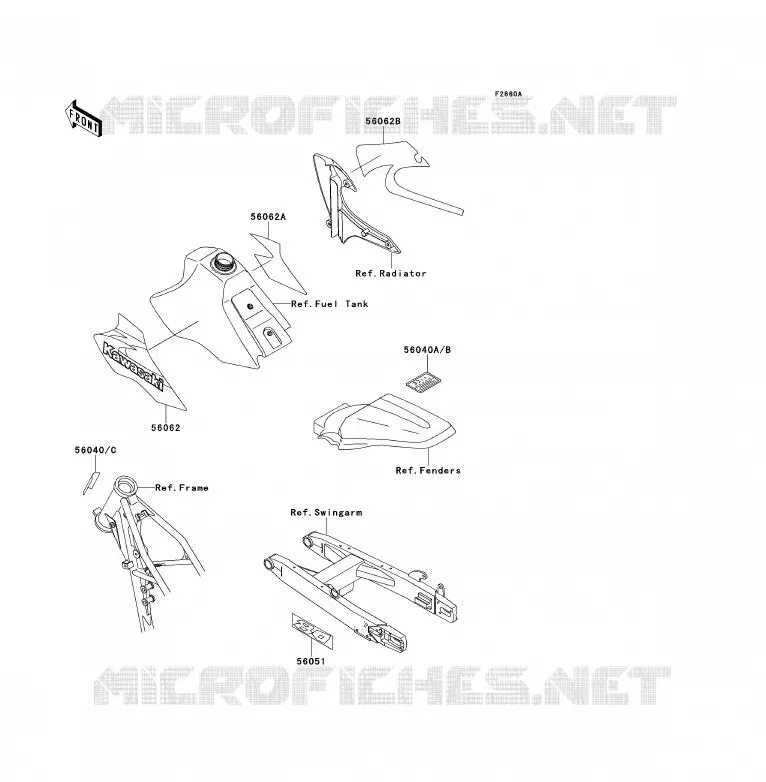 LABELS Kawasaki TOUT-TERRAIN 80 1999 KX80  KX80-W2