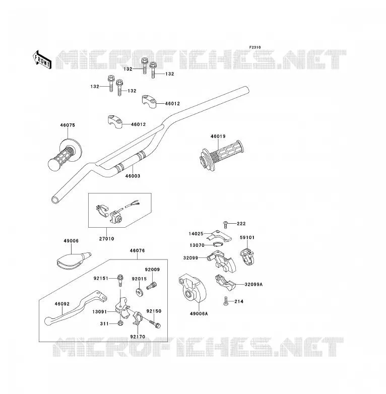 HANDLEBAR Kawasaki TOUT-TERRAIN 80 2000 KX80  KX80-W3