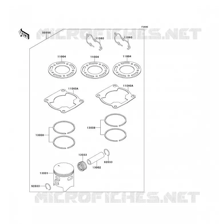 OPTION PARTS(KIT TOIT) Kawasaki TOUT-TERRAIN 80 2000 KX80  KX80-W3