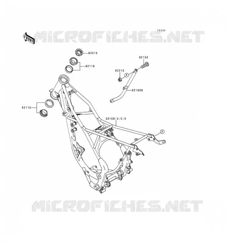 CHASSIS Kawasaki TOUT-TERRAIN 80 1998 KX80  KX80-X1
