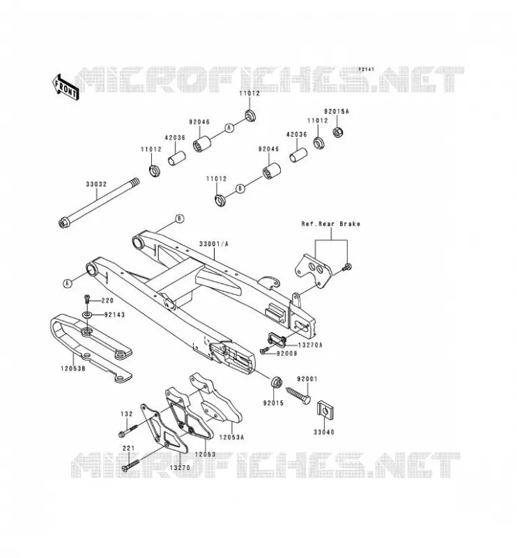 SWINGARM Kawasaki TOUT-TERRAIN 80 1998 KX80  KX80-X1