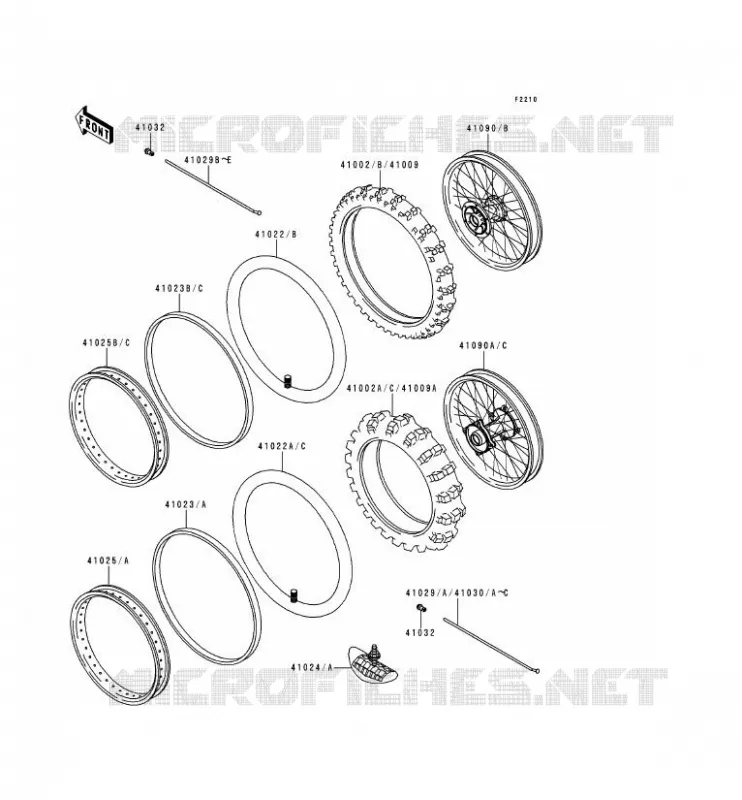 TIRES Kawasaki TOUT-TERRAIN 80 1998 KX80  KX80-X1