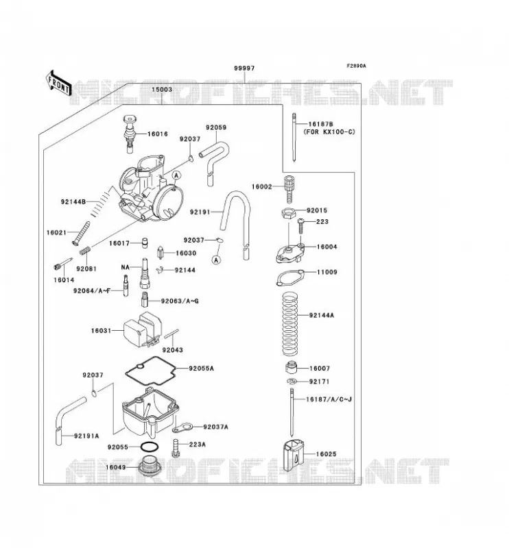 OPTION PARTS(CARBURATEUR) Kawasaki TOUT-TERRAIN 80 2000 KX80  KX80-X3