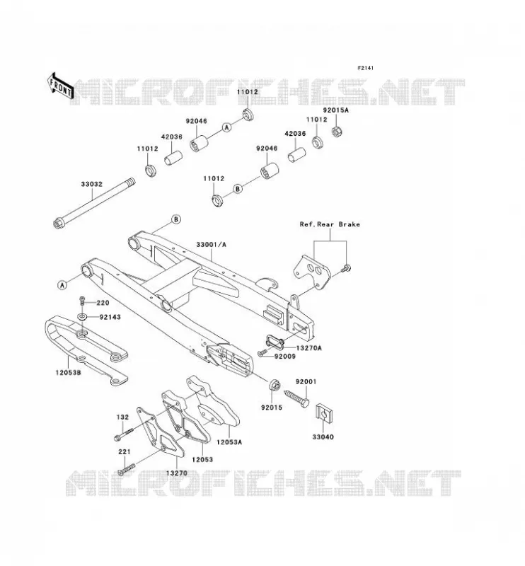 SWINGARM Kawasaki TOUT-TERRAIN 80 1998 KX80  KX80-Y1