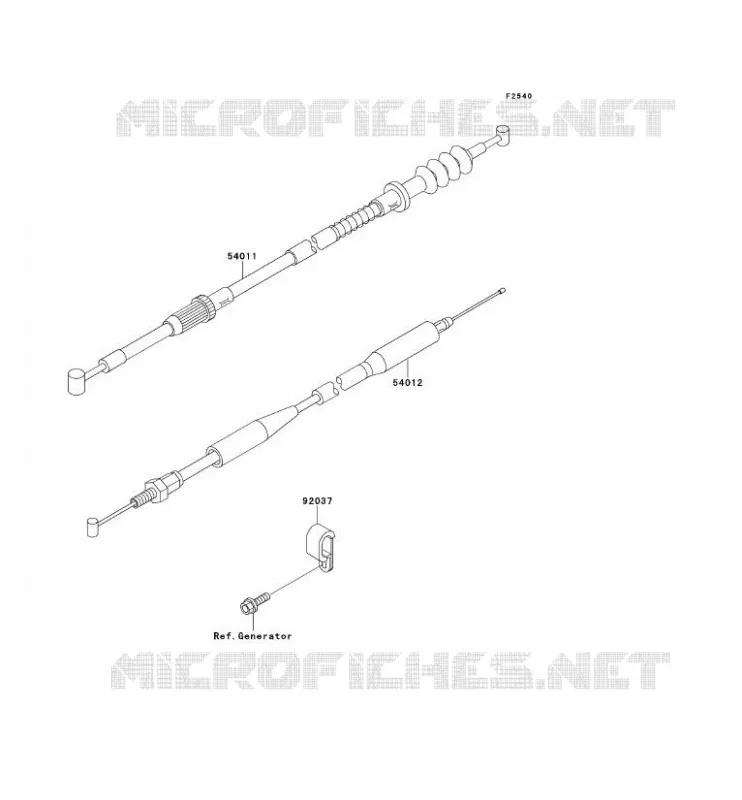 CABLES Kawasaki TOUT-TERRAIN 80 2000 KX80  KX80-Y3