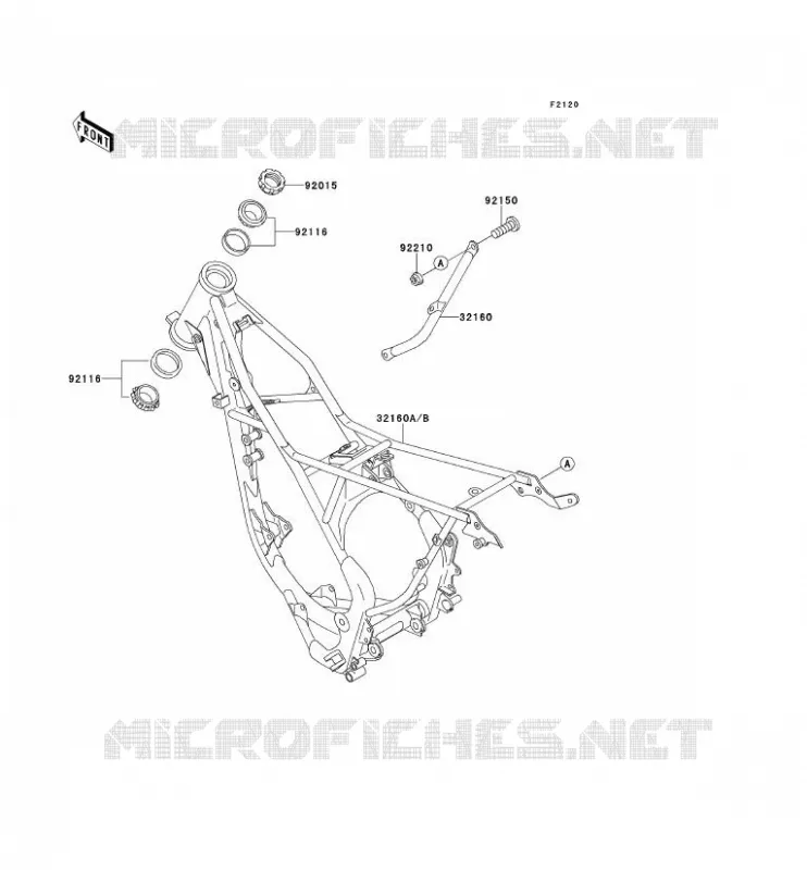 CHASSIS Kawasaki TOUT-TERRAIN 80 2000 KX80  KX80-Y3