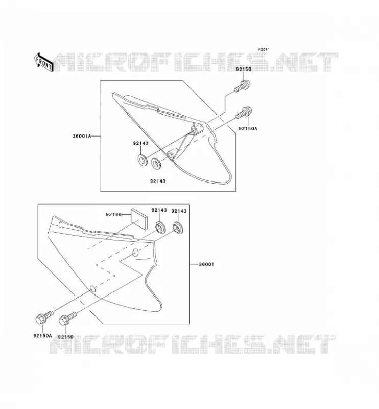SIDE COWLING Kawasaki TOUT-TERRAIN 80 2000 KX80  KX80-Y3