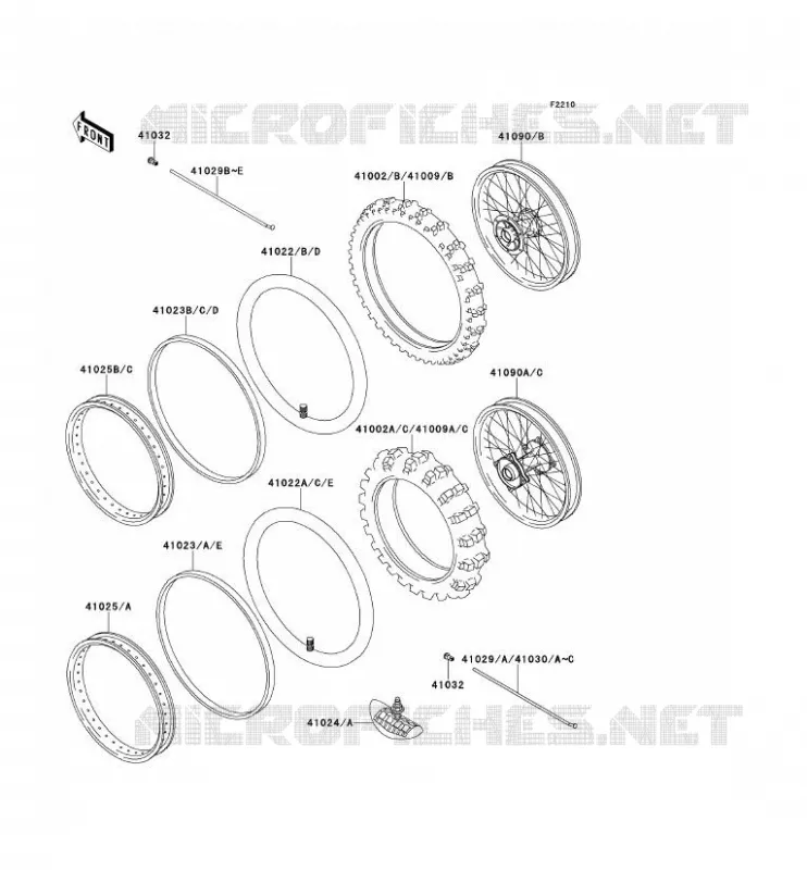 TIRES Kawasaki TOUT-TERRAIN 80 2000 KX80  KX80-Y3