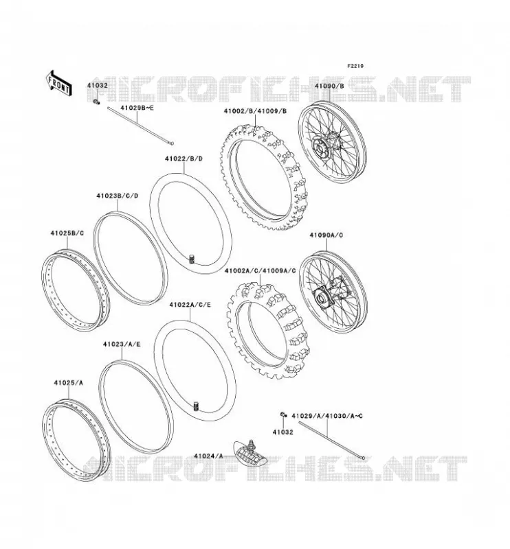 TIRES Kawasaki TOUT-TERRAIN 80 2000 KX80  KX80-Y3