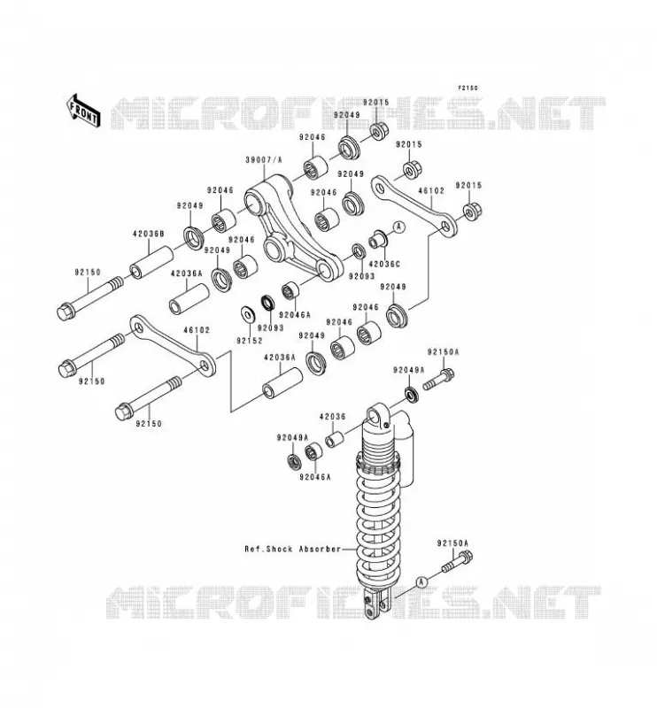 SUSPENSION Kawasaki TOUT-TERRAIN 80 1999 KX80  KX80-Z2