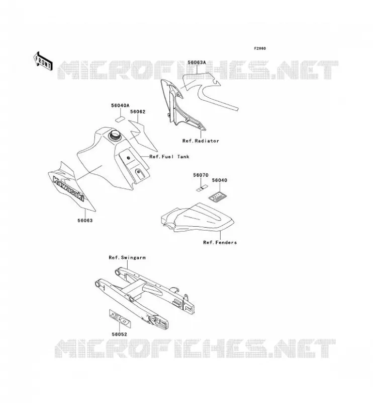 LABELS Kawasaki TOUT-TERRAIN 80 2000 KX80  KX80-Z3