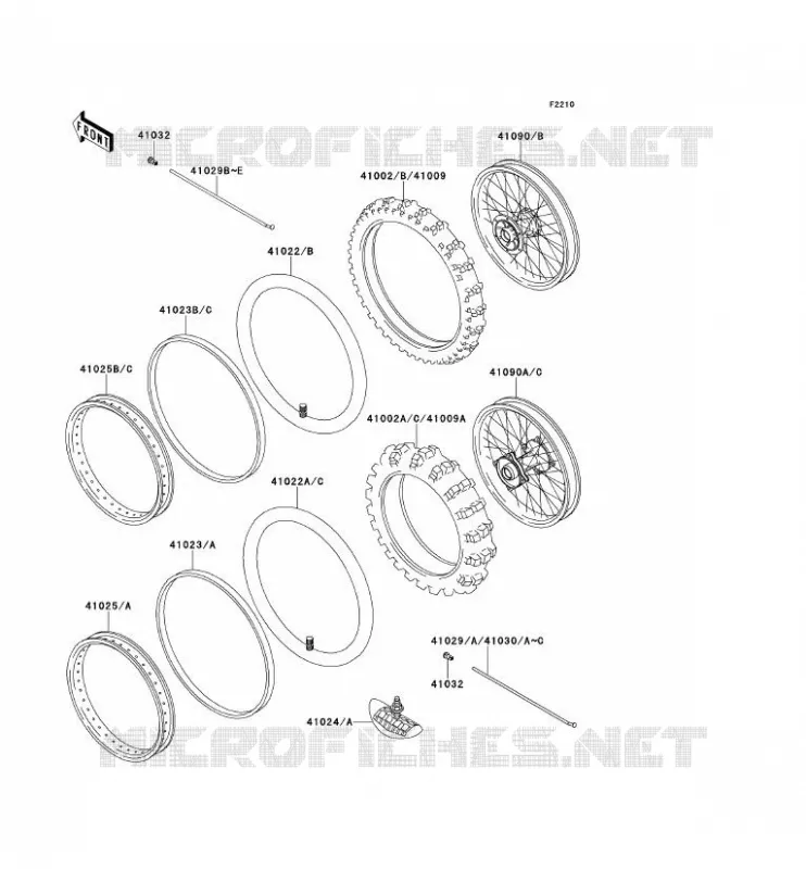 TIRES Kawasaki TOUT-TERRAIN 80 2000 KX80  KX80-Z3