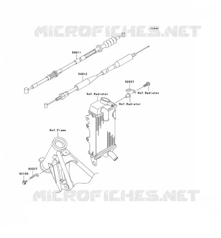 CABLES Kawasaki TOUT-TERRAIN 85 2001 KX85 - KX85 II  KX85-A1