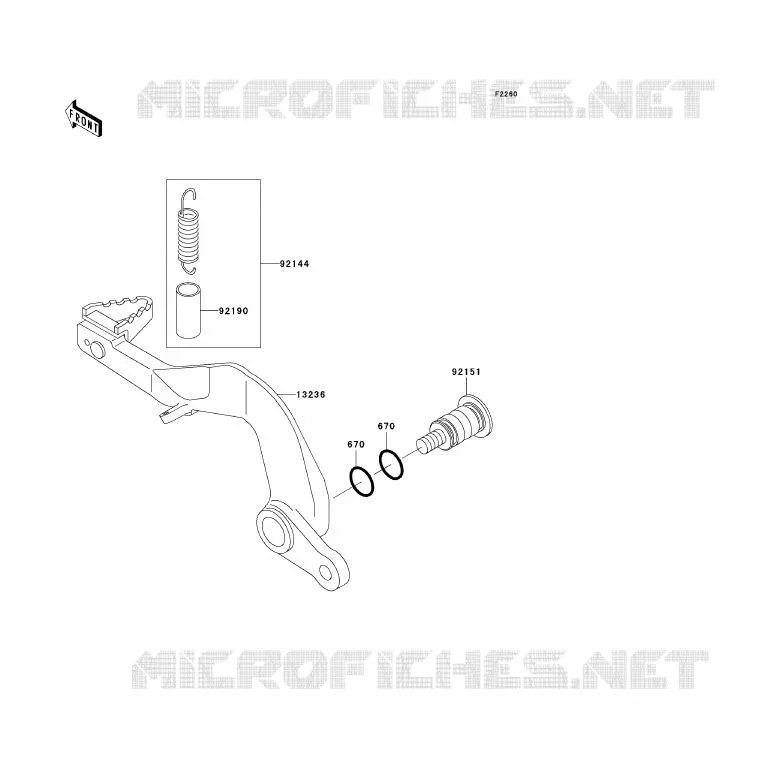 BRAKE PEDAL Kawasaki TOUT-TERRAIN 85 2002 KX85 - KX85 II  KX85-A2