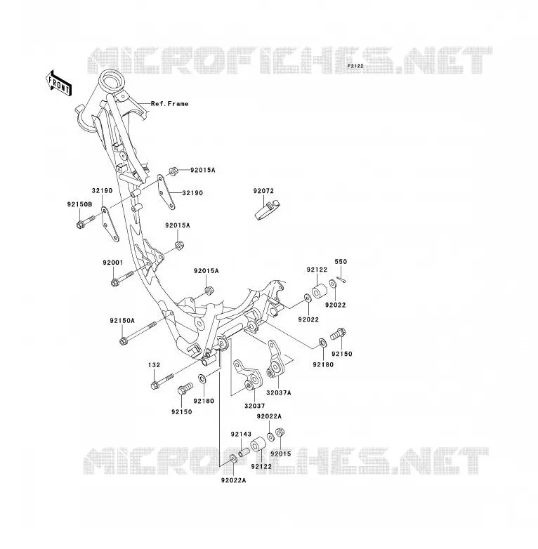 ENGINE MOUNT Kawasaki TOUT-TERRAIN 85 2002 KX85 - KX85 II  KX85-A2