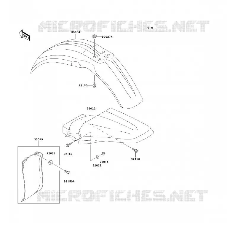 FENDER Kawasaki TOUT-TERRAIN 85 2003 KX85 - KX85 II  KX85-A3