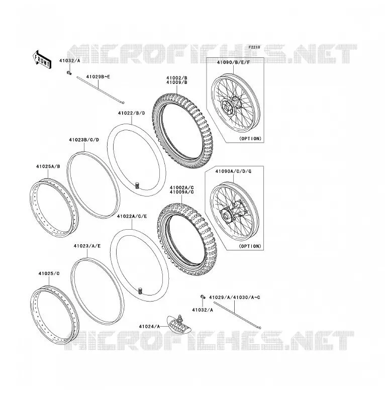 TIRES Kawasaki TOUT-TERRAIN 85 2003 KX85 - KX85 II  KX85-A3